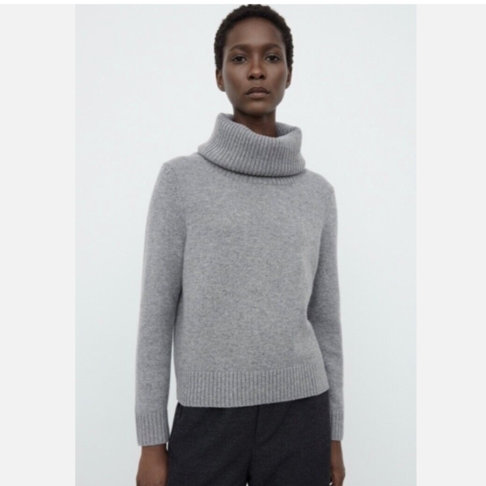 ★100% Authentic!! NWT Org.$680 TOTÊME Prati Wool-cashmere Sweater Grey L★